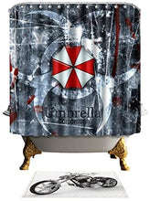 Resident Evil Umbrella Corporation Emblem Background Fabric Shower Curtain with Rings Polyester Waterproof Bathing Curtain Set (70.8in70.8in): Home & Kitchen