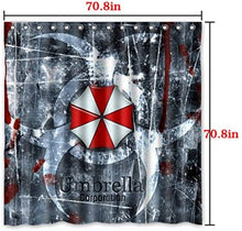 Resident Evil Umbrella Corporation Emblem Background Fabric Shower Curtain with Rings Polyester Waterproof Bathing Curtain Set (70.8in70.8in): Home & Kitchen