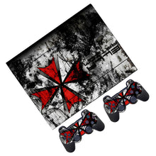 Resident Evil Umbrella Vinyl Decal Skin Sticker for PS3 Super Slim and 2 controllers - GamersTwist